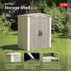 imageKeter Factor 6x3 Outdoor Storage Shed KitPerfect to Store Patio Furniture Garden Tools Bike Accessories Beach Chairs and Push Lawn Mower Taupe ampamp Brown6x3