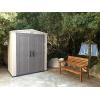 imageKeter Factor 6x3 Outdoor Storage Shed KitPerfect to Store Patio Furniture Garden Tools Bike Accessories Beach Chairs and Push Lawn Mower Taupe ampamp Brown6x3