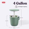 imageKeter Go Bar 42 Gallon Portable Beer and Wine Cooler with Handle and Pop Up Outdoor Table Perfect for Your Patio Picnic and Beach Accessories GraphiteGreen