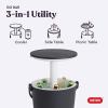 imageKeter Go Bar 42 Gallon Portable Beer and Wine Cooler with Handle and Pop Up Outdoor Table Perfect for Your Patio Picnic and Beach Accessories GraphiteGraphite