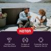 imageKeter Java XXL 230 Gallon Resin Rattan Look Large Outdoor Storage Deck Box for Patio Furniture Cushions Pool Toys and Garden Tools Dark GreyBox