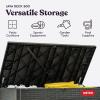 imageKeter Java XXL 230 Gallon Resin Rattan Look Large Outdoor Storage Deck Box for Patio Furniture Cushions Pool Toys and Garden Tools Dark GreyBox