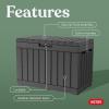 imageKeter Kentwood 50 Gallon Resin Deck BoxOrganization and Storage for Patio Cushions Throw Pillows and Garden Tools Dark GreyDark Grey