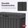 imageKeter Kentwood 50 Gallon Resin Deck BoxOrganization and Storage for Patio Cushions Throw Pillows and Garden Tools Dark GreyDark Grey