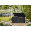 imageKeter Kentwood 92 Gallon Resin Deck BoxOrganization and Storage for Patio Furniture Outdoor Cushions Throw Pillows Garden Tools and Pool Floats Dark GreyDark Grey
