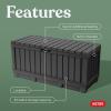 imageKeter Kentwood 92 Gallon Resin Deck BoxOrganization and Storage for Patio Furniture Outdoor Cushions Throw Pillows Garden Tools and Pool Floats Dark GreyDark Grey