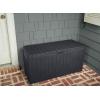 imageKeter Marvel Plus 71 Gallon Resin Deck BoxOrganization and Storage for Patio Furniture Outdoor Cushions Throw Pillows Garden Tools and Pool Toys Dark GreyGraphite