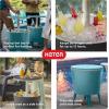 imageKeter Modern Cool Bar Outdoor Patio Furniture and Hot Tub Side Table with 75 Gallon Beer and Wine Cooler Dark GreyGrey
