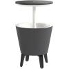 imageKeter Modern Cool Bar Outdoor Patio Furniture and Hot Tub Side Table with 75 Gallon Beer and Wine Cooler Dark GreyGrey