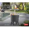 imageKeter Modern Cool Bar Outdoor Patio Furniture and Hot Tub Side Table with 75 Gallon Beer and Wine Cooler Dark GreyGrey