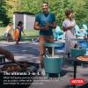imageKeter Modern Cool Bar Outdoor Patio Furniture and Hot Tub Side Table with 75 Gallon Beer and Wine Cooler Dark GreyTeal