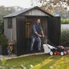 imageKeter Oakland 75x7 Foot Large Resin Outdoor Shed with Customizable Walls for Lawn Mower and Bike Storage 75 x 7 GreyGray