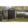 imageKeter Oakland 75x7 Foot Large Resin Outdoor Shed with Customizable Walls for Lawn Mower and Bike Storage 75 x 7 GreyGray