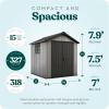 imageKeter Oakland 75x7 Foot Large Resin Outdoor Shed with Customizable Walls for Lawn Mower and Bike Storage 75 x 7 GreyGray