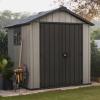 imageKeter Oakland 75x7 Foot Large Resin Outdoor Shed with Customizable Walls for Lawn Mower and Bike Storage 75 x 7 GreyGray