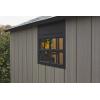 imageKeter Oakland 75x7 Foot Large Resin Outdoor Shed with Customizable Walls for Lawn Mower and Bike Storage 75 x 7 GreyGray