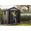 imageKeter Oakland 75x7 Foot Large Resin Outdoor Shed with Customizable Walls for Lawn Mower and Bike Storage 75 x 7 GreyGray