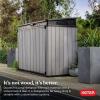 imageKeter Outdoor Storage Box ampamp Shed for House Patio ampamp Yard Elite Store 46 x 27 Ft Gray  Portable Utility Deck and Cabinet for Tools Equipment and Garbage