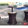imageKeter Pacific Cool Bar Outdoor Patio Furniture and Hot Tub Side Table with 75 Gallon Beer and Wine Cooler Espresso BrownBrown