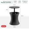 imageKeter Pacific Cool Bar Outdoor Patio Furniture and Hot Tub Side Table with 75 Gallon Beer and Wine Cooler Espresso BrownDark Grey