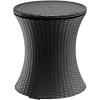 imageKeter Pacific Cool Bar Outdoor Patio Furniture and Hot Tub Side Table with 75 Gallon Beer and Wine Cooler Espresso BrownDark Grey