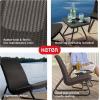 imageKeter Rio 3 Piece Resin Wicker Patio Furniture Set with Side Table and Outdoor Chairs for Front Porch and Backyard Decor Dark GreyBrown