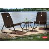 imageKeter Rio 3 Piece Resin Wicker Patio Furniture Set with Side Table and Outdoor Chairs for Front Porch and Backyard Decor Dark GreyBrown