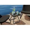 imageKeter Rio 3 Piece Resin Wicker Patio Furniture Set with Side Table and Outdoor Chairs for Front Porch and Backyard Decor Dark GreyBrown