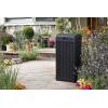 imageKeter Rockford Resin 38 Gallon Outdoor Kitchen Trash Can with Lid and Drip Tray for Easy CleaningPerfect for Patio Dining GreyBaltimore