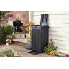 imageKeter Rockford Resin 38 Gallon Outdoor Kitchen Trash Can with Lid and Drip Tray for Easy CleaningPerfect for Patio Dining GreyBaltimore