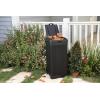 imageKeter Rockford Resin 38 Gallon Outdoor Kitchen Trash Can with Lid and Drip Tray for Easy CleaningPerfect for Patio Dining GreyBaltimore