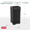 imageKeter Rockford Resin 38 Gallon Outdoor Kitchen Trash Can with Lid and Drip Tray for Easy CleaningPerfect for Patio Dining GreyBaltimore