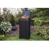 imageKeter Rockford Resin 38 Gallon Outdoor Kitchen Trash Can with Lid and Drip Tray for Easy CleaningPerfect for Patio Dining GreyBaltimore