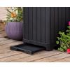 imageKeter Rockford Resin 38 Gallon Outdoor Kitchen Trash Can with Lid and Drip Tray for Easy CleaningPerfect for Patio Dining GreyBaltimore