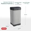 imageKeter Rockford Resin 38 Gallon Outdoor Kitchen Trash Can with Lid and Drip Tray for Easy CleaningPerfect for Patio Dining GreyRockford
