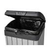 imageKeter Rockford Resin 38 Gallon Outdoor Kitchen Trash Can with Lid and Drip Tray for Easy CleaningPerfect for Patio Dining GreyRockford