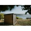imageKeter Signature Collection 11x7 Ft AllWeather Storage Shed with Skylight Window Builtin Ventilation Customizable Walls ampamp Lockable Double Doors Walnut