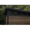imageKeter Signature Collection 11x7 Ft AllWeather Storage Shed with Skylight Window Builtin Ventilation Customizable Walls ampamp Lockable Double Doors Walnut