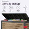 imageKeter Signature Collection 150 Gallon Resin Deck Box Organization and Storage Box for Patio Outdoor Cushions Throw Pillows Garden Tools and Pool Supplies AshwoodAshwood