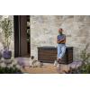 imageKeter Signature Collection 150 Gallon Resin Deck Box Organization and Storage Box for Patio Outdoor Cushions Throw Pillows Garden Tools and Pool Supplies AshwoodRosewood
