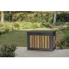 imageKeter Signature Collection 50 Gallon Resin Deck Box Organization and Storage Box for Patio Outdoor Cushions Throw Pillows Garden Tools and Pool Supplies Oakridge