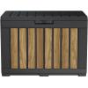 imageKeter Signature Collection 50 Gallon Resin Deck Box Organization and Storage Box for Patio Outdoor Cushions Throw Pillows Garden Tools and Pool Supplies Oakridge