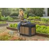 imageKeter Signature Collection 50 Gallon Resin Deck Box Organization and Storage Box for Patio Outdoor Cushions Throw Pillows Garden Tools and Pool Supplies Oakridge
