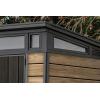 imageKeter Signature Collection 9x7 Ft AllWeather Storage Shed with Skylight Window Builtin Ventilation Customizable Walls ampamp Lockable Double Doors Ashwood