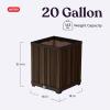 imageKeter Signature Conic 285 Inch Tall Round Large Wood Look Planter for Indoor or Outdoor Flower Pot Ideal for Patio Deck and Front Porch Decor RosewoodSquare