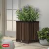 imageKeter Signature Conic 285 Inch Tall Round Large Wood Look Planter for Indoor or Outdoor Flower Pot Ideal for Patio Deck and Front Porch Decor RosewoodSquare