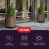 imageKeter Signature Conic 285 Inch Tall Round Large Wood Look Planter for Indoor or Outdoor Flower Pot Ideal for Patio Deck and Front Porch Decor RosewoodConic