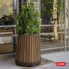 imageKeter Signature Conic 285 Inch Tall Round Large Wood Look Planter for Indoor or Outdoor Flower Pot Ideal for Patio Deck and Front Porch Decor RosewoodConic