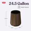 imageKeter Signature Conic 285 Inch Tall Round Large Wood Look Planter for Indoor or Outdoor Flower Pot Ideal for Patio Deck and Front Porch Decor RosewoodConic