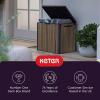 imageKeter Signature Everwood 30 Gallon Resin Outdoor Storage Box and Patio Furniture Side Table for Pool and Garden Accessories WalnutWalnut